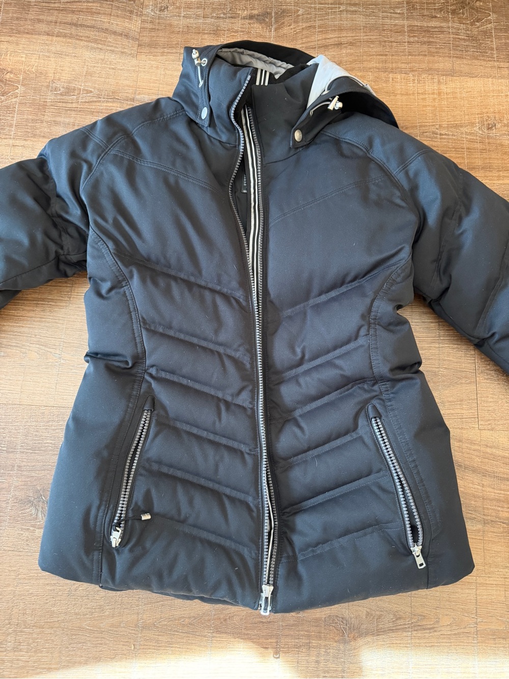 Obermeyer Women's Black Down Insulated Hooded Jacket size 8